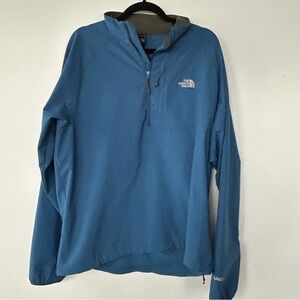 The North Face men's blue zip thin activewear pullover jacket